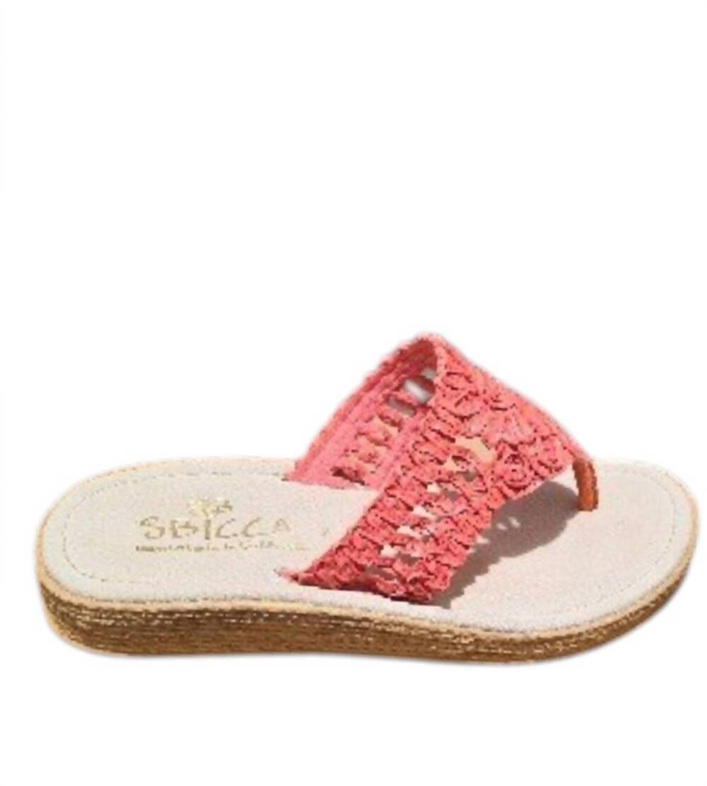 NEW SBICCA women's fresa woven thong sandal in coral